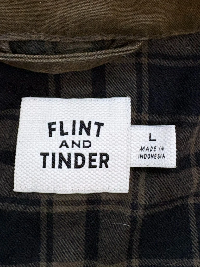 Huckberry Flint and Tinder Hudson Jacket Waxed Waterproof Flannel Lining, Large - product detail image 5