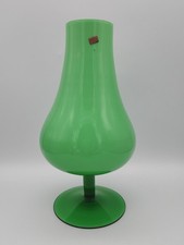 Vtg Empoli Mint Green Cased Glass Curvy Brandy Snifter Vase Original Label Italy