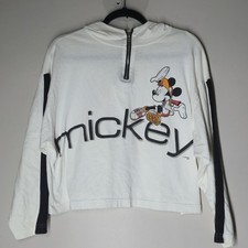 Vtg 90s Disney Mickey Unlimited Jerry Leigh Hip Hop Cropped Hoodie Size S