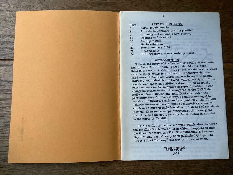 The Cardiff Railway by S. Richards, “ Morgannwg” 1977 Pbk - Image 3 of 4