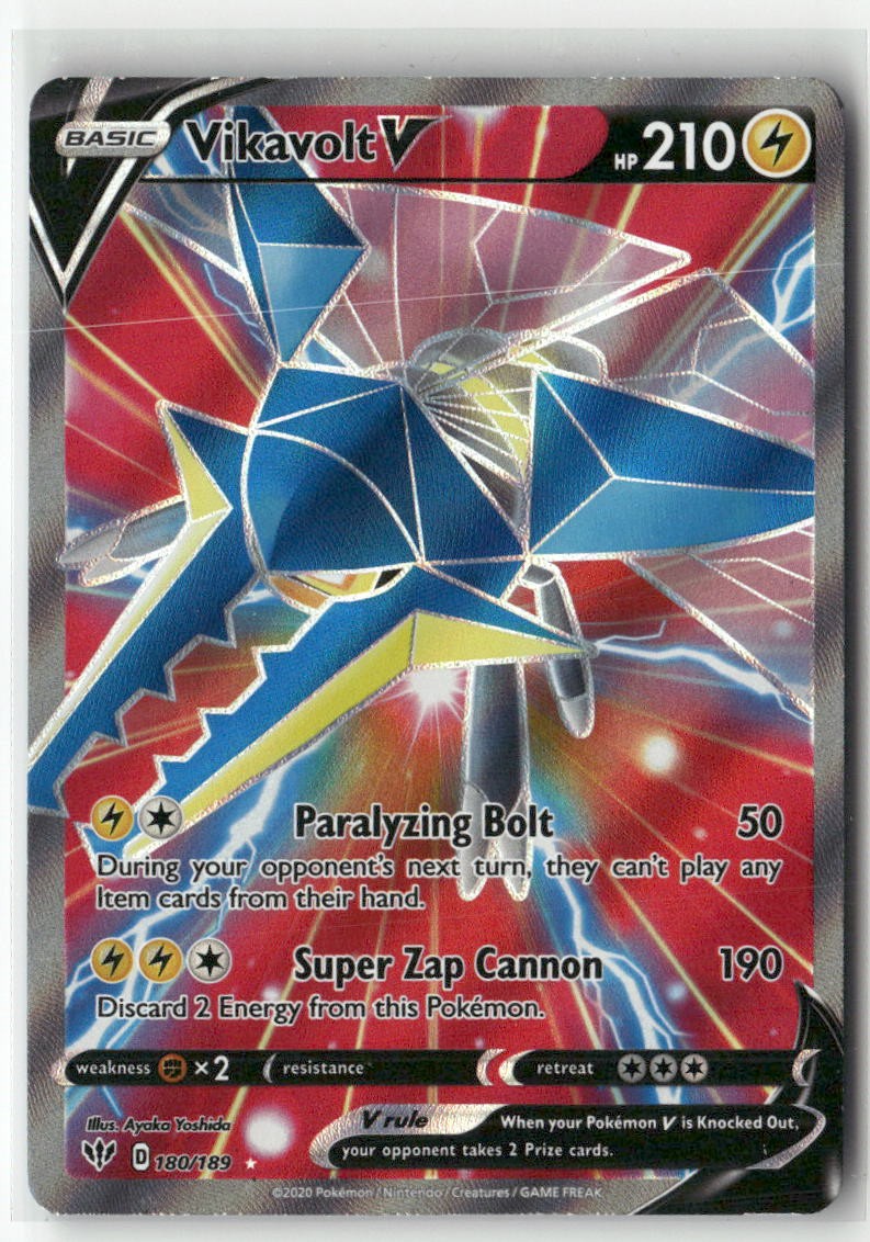 Pokémon - Vikavolt V (Full Art) Holo - SWSH03: Darkness Ablaze 180/189 (NM)