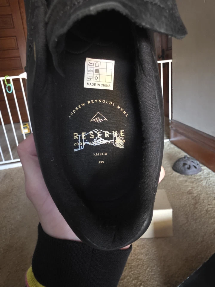 Редкий #Emerica r l v резервный размер десять черный на черном неношеный, новый в коробке.  #rare - Изображение 3 из 4