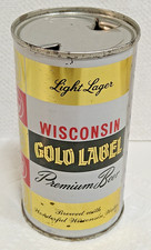 Wisconsin Gold Label Flat top Beer Can