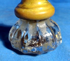 Vintage 12 Point Victorian Era Glass Door Knob - Single Knob/Damaged Brass/Split — photo 4