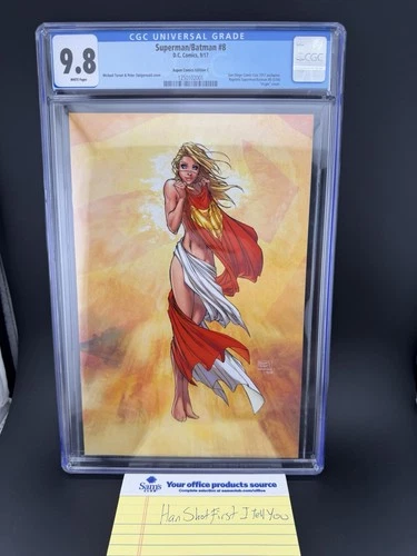Superman Batman 8, SDCC Turner Virgin Variant C, CGC Graded 9.8 Supergirl