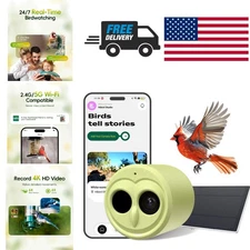 High Definition Bird Feeder Camera 4K Video Smart AI Recognition for Bird Lovers
