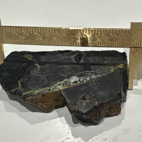 80 g Natural Nevada Black Jack Turquesa Piedras Preciosas Áspera Losa Lapidaria Otteson - Imagen 5 de 6