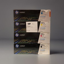 NEW LOT 4PC HP 201X High Yield 4-Pack Original LaserJet Toner Cartridge Sealed