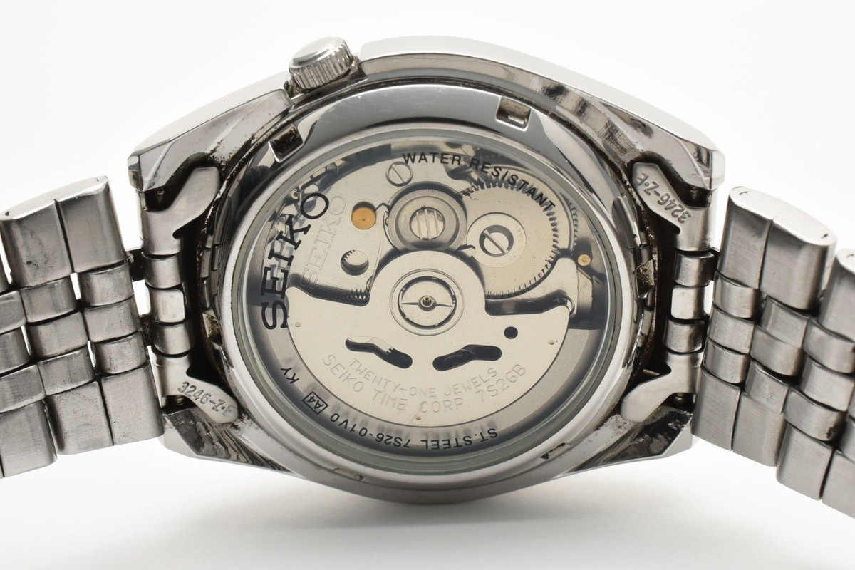 Exc+5] SEIKO 5 SNK355 7S26-01V0 Men's Silver Dial Auto Watch