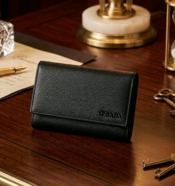 Prada Saffiano Leather Key Holder