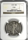1919 Walking Liberty Half Dollar : NGC F12