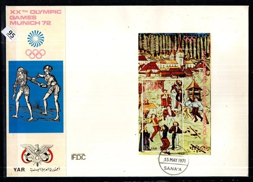 // YEMEN 1971 - FDC - OLYMPICS - GERMANY - SPORTS