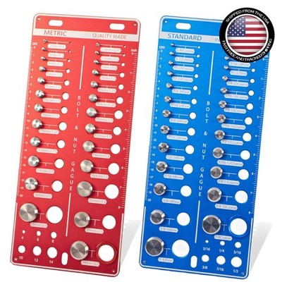 One-Handed Operation 62-Piece Bolt Checker & Drill Gauge Set for Quick Access