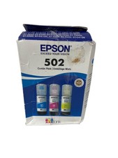 Epson 502 EcoTank Ink Combo Pack Cyan Magenta Yellow Ultra-High Capacity