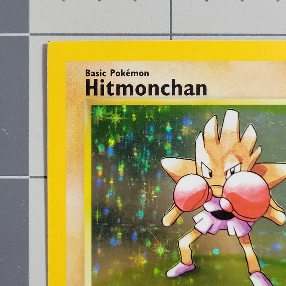 Hitmonchan Square Cut Miscut Error NFC Base Set Holo Pokemon Card 7/102 - Image 3 of 4
