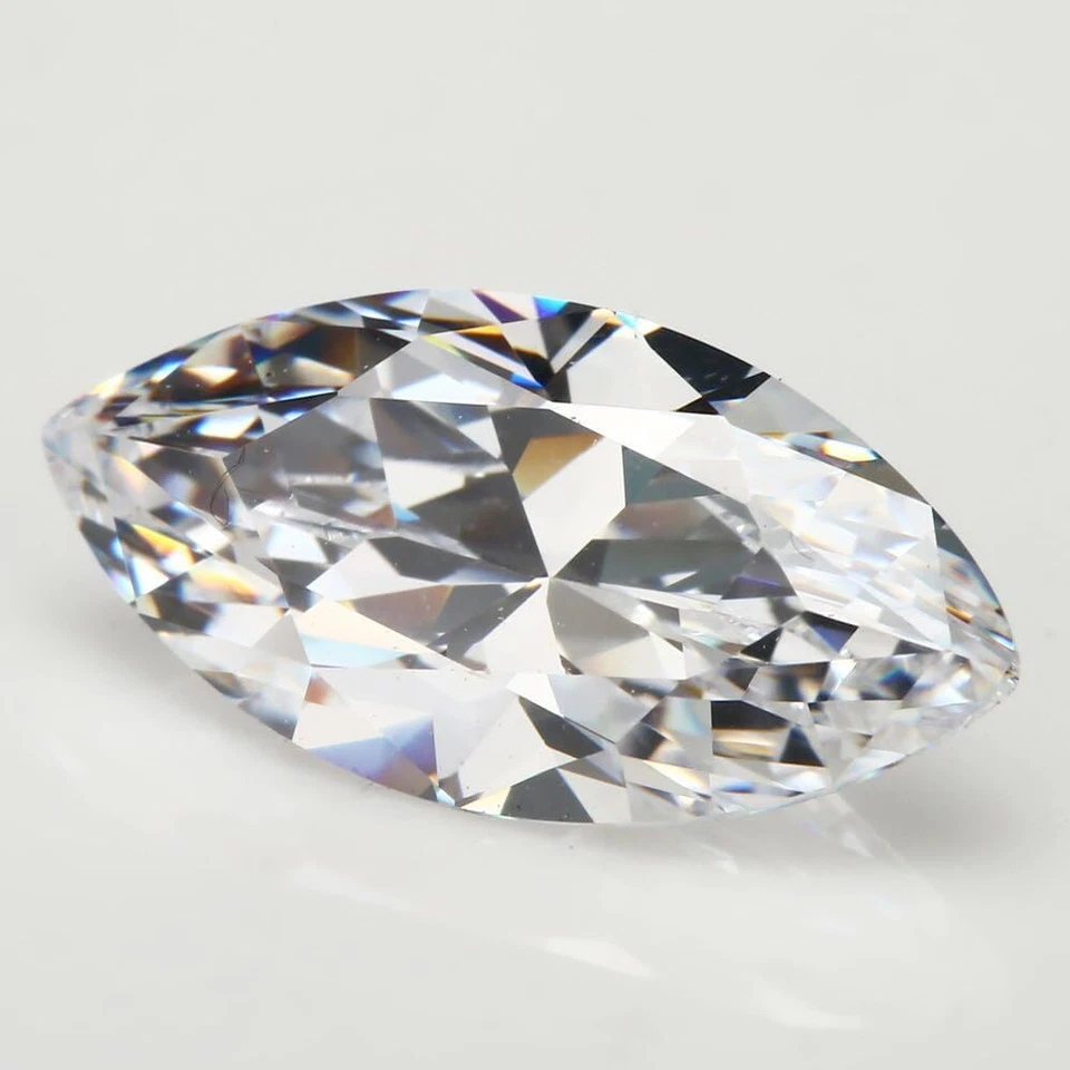 50件装1~8毫米5A侯爵形切割白色立方锆石散装CZ宝石 — 第 3/4 张图片