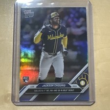 2024 MLB Topps NOW 16 SP JACKSON CHOURIO BREWERS ROOKIE HOLOFOIL PHOTO VARIATION