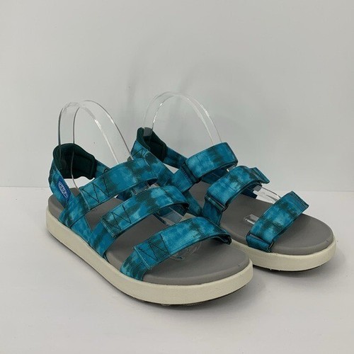 KEEN Elle strappy flat sandals blue tie dye comfort hiking shoe women new 10 - Picture 2 of 7