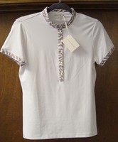 Fairway & Greene Ladies Mock Neck Golf Shirt Size Small Pearl White Fairway & Greene Ladies Mock Neck Golf Shirt Size Small Pearl White