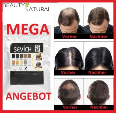 PREMIUM SEVICH Schütthaar Haarverdichter Haarfaser Fibers Dunkelbraun 50/100 g