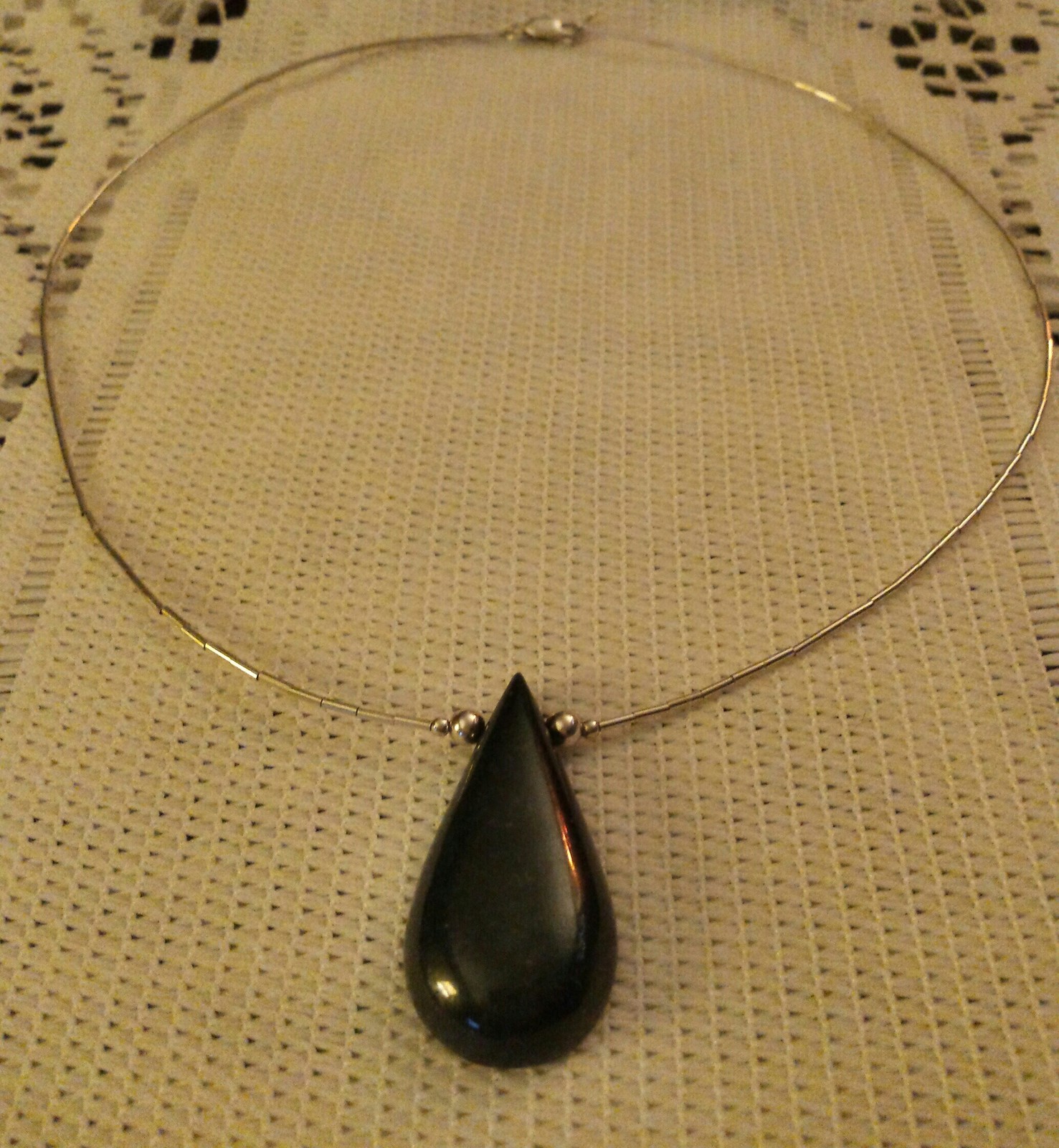 Sterling & Jade Gemstone Necklace eBay