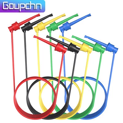 GOUPCHN 5PCS Test Hook Clip to Mini Grabber Silicone Test Leads 26AWG Cable Jumper Wire