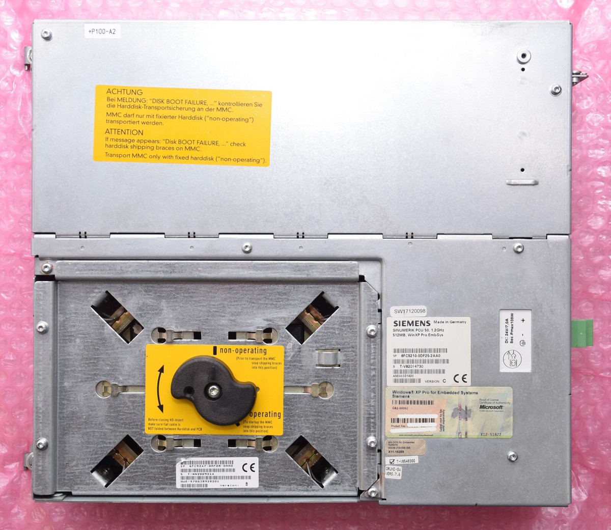 Siemens Sinumerik 6FC5210-0DF25-2AA0 PCU 50, Version:C