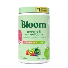 Bloom Nutrition Greens and Superfoods Powder Strawberry Kiwi Flavored Mix