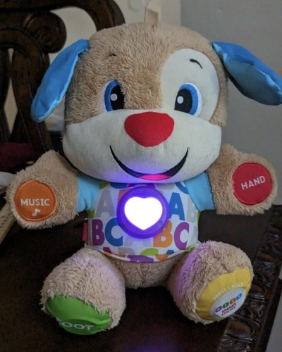 Fisher-Price Laugh & Learn Smart Stages Puppy Musical Plush Toy for Kids -Works