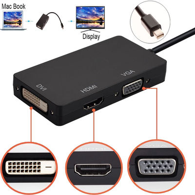 3 In 1 Thunderbolt Mini Display Port DP To HDMI DVI VGA Adapter Cable For Apple