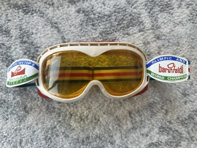 Baruffaldi Ski Goggles Olimpic World Champions Anti Fog  Vintage 70/80s Stripes