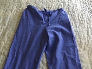 Lefrang Scrub Bottoms Size Medium Side Pockets Elastic Back EUC
