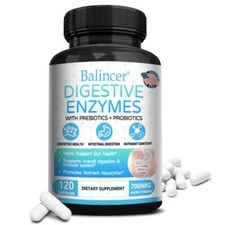 Digestive Enzymes w/ Prebiotic  Probiotics, Gas, Constipation  Bloating Relief