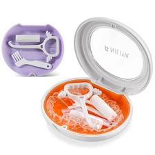 Retainer Case Compatible with Invisalign, Mouth Guard Case with Orthodontics Kit