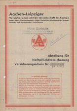 Berlin 1943 Komet Lightspiele Police Ubezpieczenie od odpowiedzialności cywilnej AKWIZGRAN-LEIPZIGER