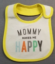 Baby Boy Girl Nwot Carter's Baby Mommy Makes Me Happy Baby Bib