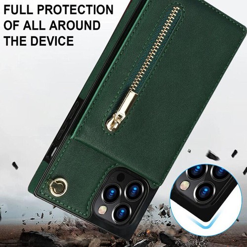 For iPhone 14 13 12 15 16 11Pro Max Leather Case Magnetic Flip Card Wallet Cover - Picture 7 of 17