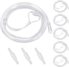 5 Pack Cannula Nasal 7 FT Super Soft Nasal Cannula Tubing for Oxygen Nose Tubing