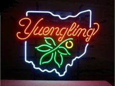 Yuengling Beer Ohio State Neon Light Sign Lamp Bar Wall Decor Glass 24"x20"