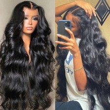 13x6 Hd Lace Front Human Hair Wig 30 34 Inch Body Wave 360 13x4 Lace Frontal