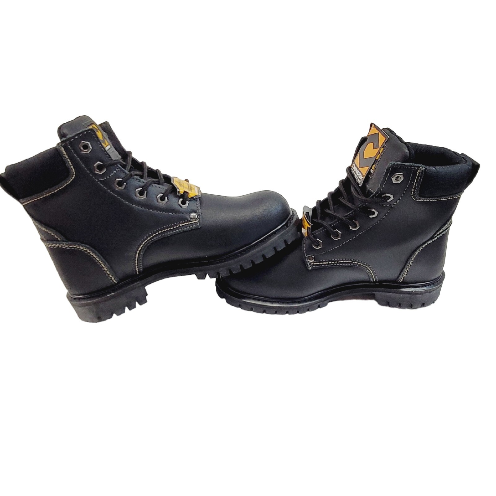 Chinook Oil Rigger Black Leather Steel Toe Safety Work Boots US Mens Size 8 eBay