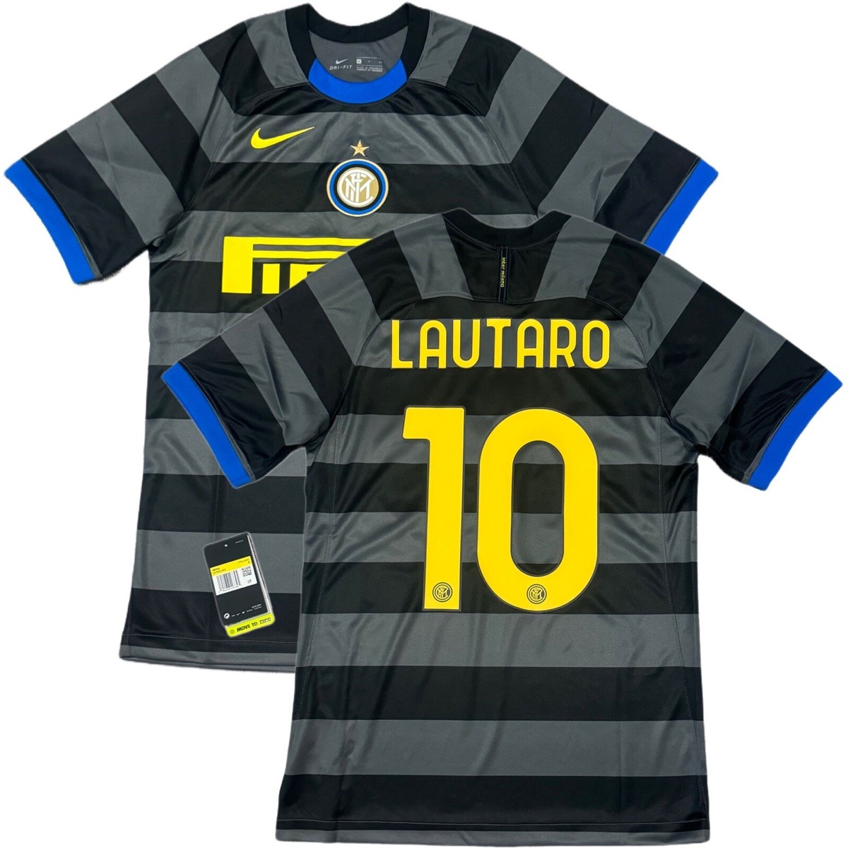 2020/21 Inter Milan Third Jersey #10 Lautaro Martinez Small Nike Champions  NEW