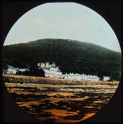 Glass Magic Lantern Slide MOURNE HOTEL ROSTREVOR COUNTY DOWN C1890 IRELAND PHOTO