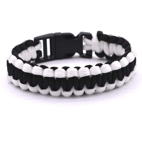 Unisex Thin Braided Cobra Weave Plastic Buckle Survival Bracelet - Picture 5 of 13