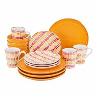 Creatable 22893 Marbella Geschirrset Kombiservice 16 Tlg Steingut Tafelservice