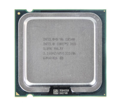 Intel Core 2 Duo E8500 3,16GHz 1333MHz LGA775 CPU (SLB9K) REF