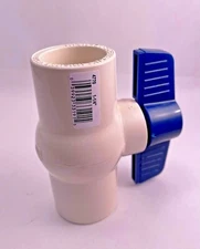 NIBCO CPVC 1-1/4" Ball Valve, Slip x Slip, CPVC-CTS, 4770, MB0012B, New