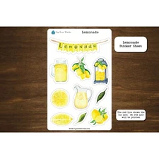Lemonade Sticker Sheet | Planner and Journal Stickers | Decoration Stickers