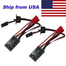 2pcs RC ESC 10A Brushed Motor Speed Controller 1/16-24 for Car Boat Tank W/Brake