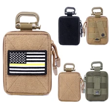 Tactical Military First Aid Kit EDC Bag Hiking Camping Waist Belt Molle Pouch US
